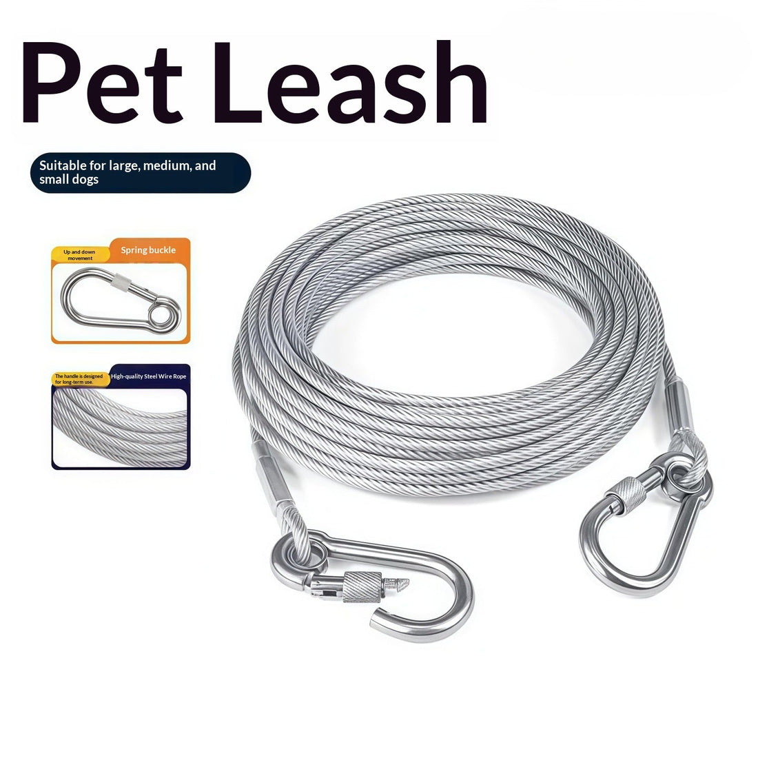 Wire Rope Clothesline with Plastic (16-FEET)